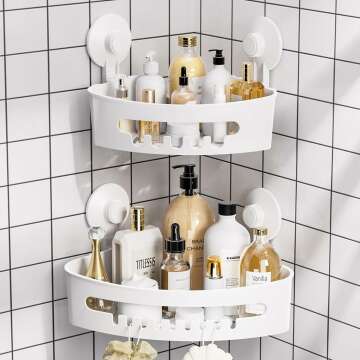 Budget & Good Corner Shower Caddy Set - Heavy Duty Shower Storage