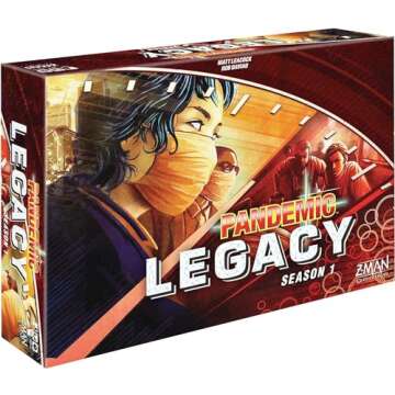 Pandemic Legacy Season 1 Red Edition Board Game | Board Game for Adults and Family | Cooperative Board Game | Ages 13+ | 2 to 4 players | Average Playtime 60 minutes | Made by Z-Man Games