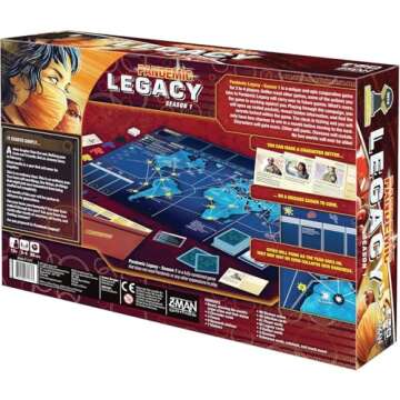 Pandemic Legacy Season 1 Red Edition Board Game | Board Game for Adults and Family | Cooperative Board Game | Ages 13+ | 2 to 4 players | Average Playtime 60 minutes | Made by Z-Man Games