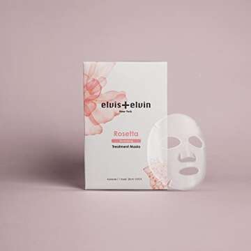 elvis+elvin Rose Revitalizing Treatment Mask (4 pieces box) Reduce wrinkles; Antioxidants; Detoxification; Tones & Tightens pores.