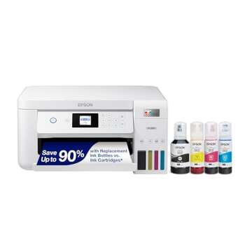 Epson EcoTank ET-2850 Wireless Color All-in-One Cartridge-Free Supertank Printer with Scan & ® Workforce® Pro WF-3820 Wireless Color Inkjet All-in-One Printer, Black Large