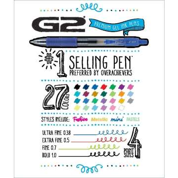 Pilot G2 Gel Pens, 20 Count