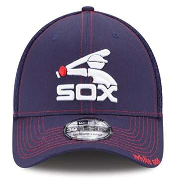 MLB Chicago White Sox NEO 39Thirty Stretch Fit Cap, Black, Small