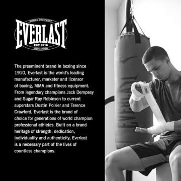 Everlast Elite 2 NevaTear 80 Pound Hangable Heavy Punching Bag with Dual Hanging Strap and Swivel Mount for Boxing and Martial Arts Training, White