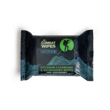 Combat Wipes ACTIVE Outdoor Wet Wipes - Biodegradable, Refreshing & Tough