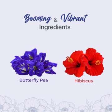 BLUE TEA - COMBO - Butterfly Pea Flower Tea (0.88 OZ) and Hibiscus Flower Tea (1.76 OZ) | ANTIOXIDANT RICH | Flower Based - Herbal Tea - Caffeine Free - Non-GMO | Detox Tea | Pet Jar Pack