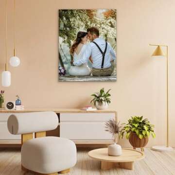 WEGA Custom Canvas Prints with Your Photos (Framed 8X10) Upload Your Image/Photo-Custom Personalized Photo Gifts to Canvas,Wall Art Canvas Printing Gifts for Pets Family Baby Wedding