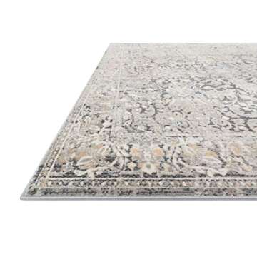 Loloi II Lucia Collection LUC-04 Grey/Mist 7'-9" x 10'-6" Area Rug