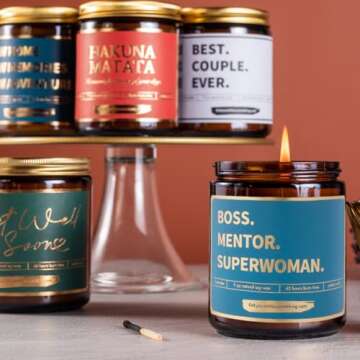 Got You A Little Something Boss Mentor Superwoman Lavender Vanilla Soy Candle ; Boss Lady Appreciation Gift for Christmas Retirement or New Job Promotion ; Thank You Gifts for Women for Boss Day