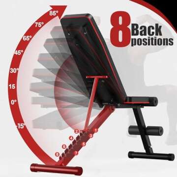 Adjustable Weight Bench for Home Gym Dumbbell Workout