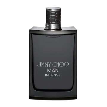 JIMMY CHOO Man Intense Eau de Toilette - Long Lasting Fragrance with notes of Lavender, Black Pepper & Tonka Beans - Musky & Warm - 3.3 fl. oz.