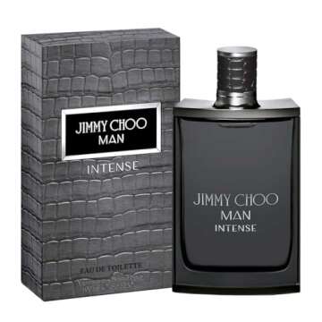 JIMMY CHOO Man Intense Eau de Toilette - Long Lasting Fragrance with notes of Lavender, Black Pepper & Tonka Beans - Musky & Warm - 3.3 fl. oz.