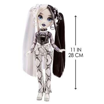 Rainbow High Shadow Series 1 Heather Grayson Grayscale Fashion Doll with Outfits