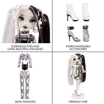 Heather Grayson Grayscale Doll with Mix & Match Outfits