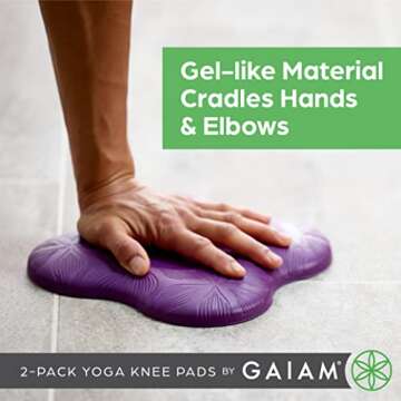 Gaiam Yoga Knee Pads Set of 2 for Comfort