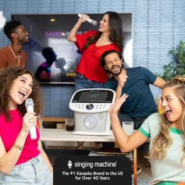 Singing Machine Platinum Plus - Premium Wi-Fi Karaoke Machine for Adults & Kids with Built-in Streaming Apps (YouTube, Spotify), Bluetooth, 22 Voice Effects, 2 Wireless Microphones & Endless Fun