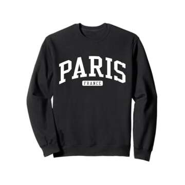 Paris France College University Style Sweatshirt