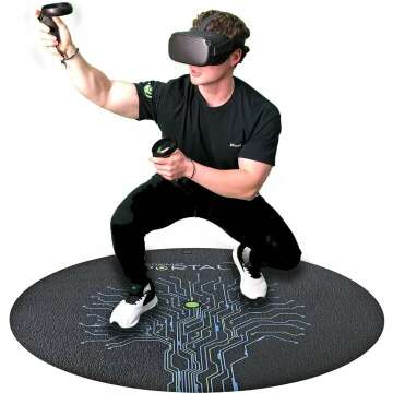 VR Mat - ProxiMat ® Metaverse Portal 42" - X-Large Mat for Virtual Reality - Play with Both Feet on The Mat