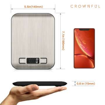 CROWNFUL Digital Kitchen Scale