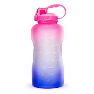 Myth Motivational Gallon Water Bottle with Straw - 1 Gallon Water Bottle with Time Marker - BPA Free Water Bottle