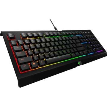 Razer Cynosa Chroma Gaming Keyboard: Individually Backlit RGB Keys - Spill-Resistant Design - Programmable Macro Functionality - Quiet & Cushioned