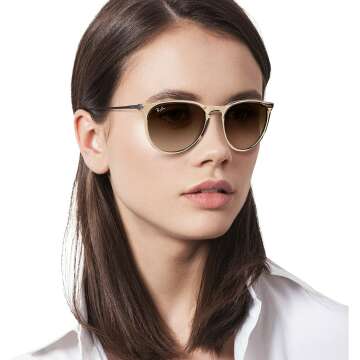 Ray-Ban Erika Round Sunglasses - Trendy UV Protection