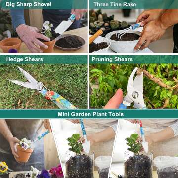 Stainless Steel Garden Tool Set - 30 PCS with Gloves