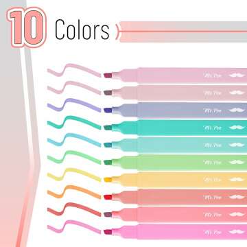 Aesthetic Highlighters - 10 Pastel No Bleed Set