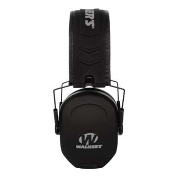 Walker's Razor Slim Earmuff - Low-Profile Black Design