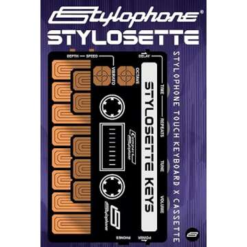 Stylophone Stylosette - Touch Keyboard x Cassette - The Mini Stylophone Keyboard | Synth Musical Instrument | Electronic Synthesizer Keyboard | Cassette Stylophone Instrument Synth