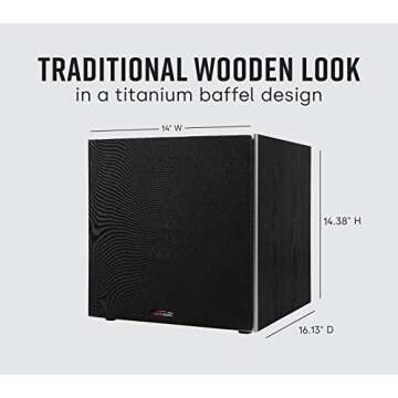 Polk Audio PSW10 10" Powered Subwoofer – Power Port Technology, Up to 100 Watts, Big Bass in Compact Design, Easy Setup with Home Theater Systems, Timbre-Matched with Monitor & T-Series Polk Speakers