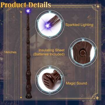 Light Up Magic Wand Set for Wand Lovers - 6PCS