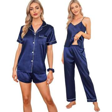 SWOMOG Silk Pajama Set