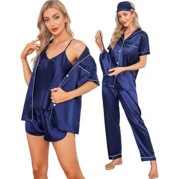 SWOMOG Silk Pajama Set