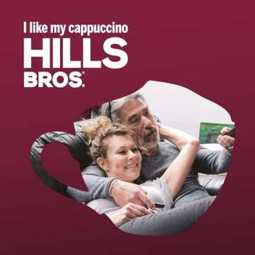 Hills Bros. Instant Cappuccino Mix, French Vanilla - Easy to Use, Enjoy Coffeehouse Flavor from Home – Decadent Cappuccino with a Hint of Sweetness and Vanilla in Light Coffee, 52 Ounce Pouch