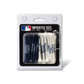 Team Golf MLB Tampa Bay Rays Pack Of 50 Golf Tees 2-3/4" Golf Tees, 50 Pack, Regulation Size, Multi Team Colors