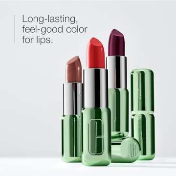 Clinique Pop Longwear Lipstick | Long Lasting, Satin, Matte + Shine, Love Pop