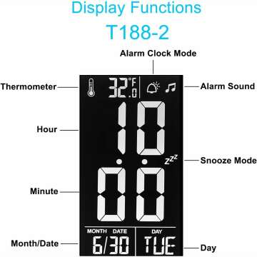 Color Changing LED Desk Lamp with Clock & Charger