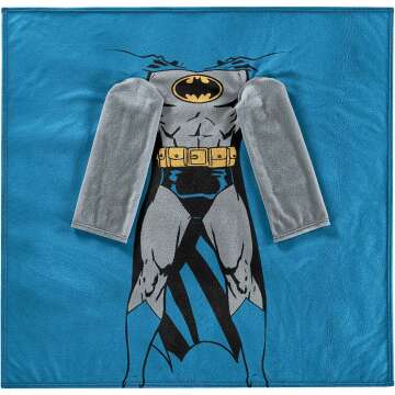 Batman Comfy Throw Blanket with Sleeves, 48x48