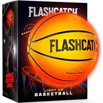 Light Up Basketball - Glow in the Dark Basketball - Sports Gear Accessories Gifts for Boys 8-15+ Year Old - Kids, Teens Gift Ideas - Cool Teen Boy Toys Ages 8 9 10 11 12 13 14 15 Age Outdoor Teenage