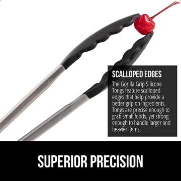 Gorilla Grip BBQ Tongs Set - Heat Resistant & Durable