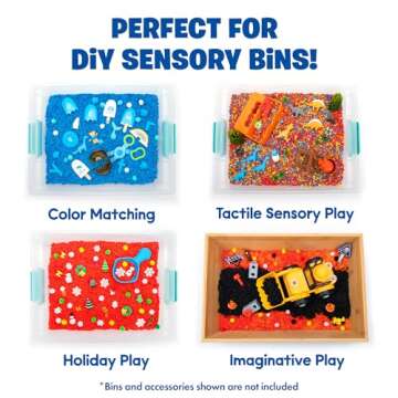 Educational Insights Playfoam Pluffle for Sensory Bins 2-Pack Red & Blue, Ages 3+