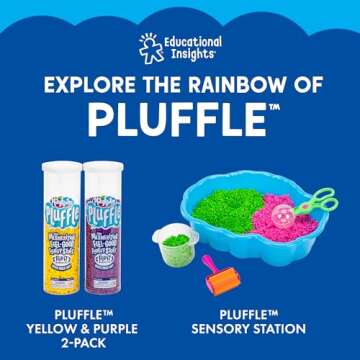 Educational Insights Playfoam Pluffle for Sensory Bins 2-Pack Red & Blue, Ages 3+