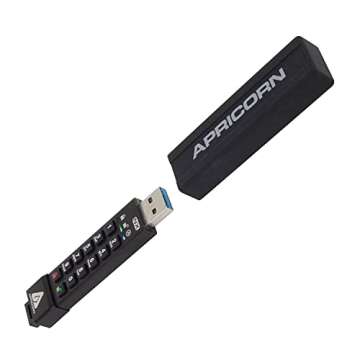 Apricorn Apricon Aegis Secure Key 3NX: Software-Free 256-Bit AES XTS Encrypted USB 3.1 Flash Key with FIPS 140-2 level 3 validation, Onboard Keypad, and up to 25% Cooler Operating Temperatures.