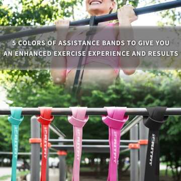 RitFit Pull Up Assist Band - Premium Resistance Band for Pull Up Assistance, Resistance Training, Body Stretching, Powerlifting, Mobility Training (#11 Three Levels of Resistance Combo Pack)