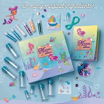 Craft-tastic –Mermaid Potion Kits for Kids – Glitter for Crafts, Arts and Crafts for Kids, Mermaid Accessories, Mermaid Toys, Mix Up Some Mermaid Magic, Easy Storage, Ages 6+