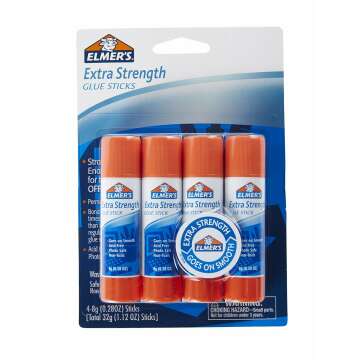 Elmer's Extra Strength Glue Sticks - Washable, 8g, 4 Pack for Crafts