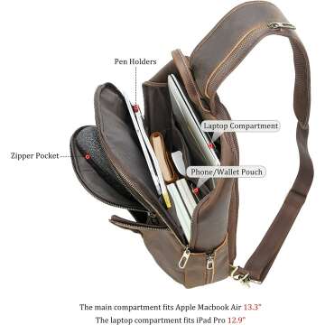 Full Grain Leather Sling Bag