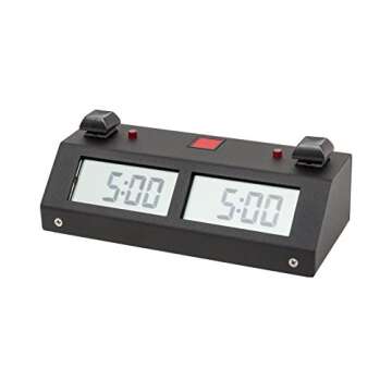 Chronos GX Digital Game Chess Clock - Button - Black