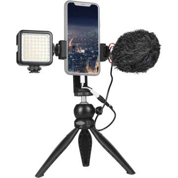 Smartphone Video Microphone Kit for Filmmakers & Vloggers